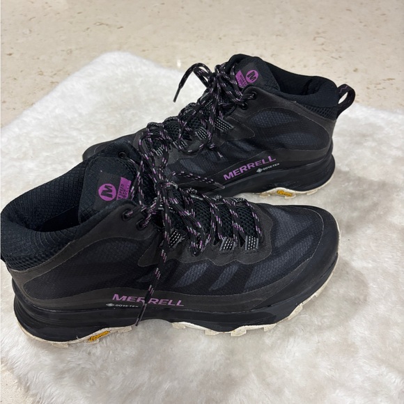 Merrell Women's Black and Purple Athletic Shoes - Picture 10 of 13